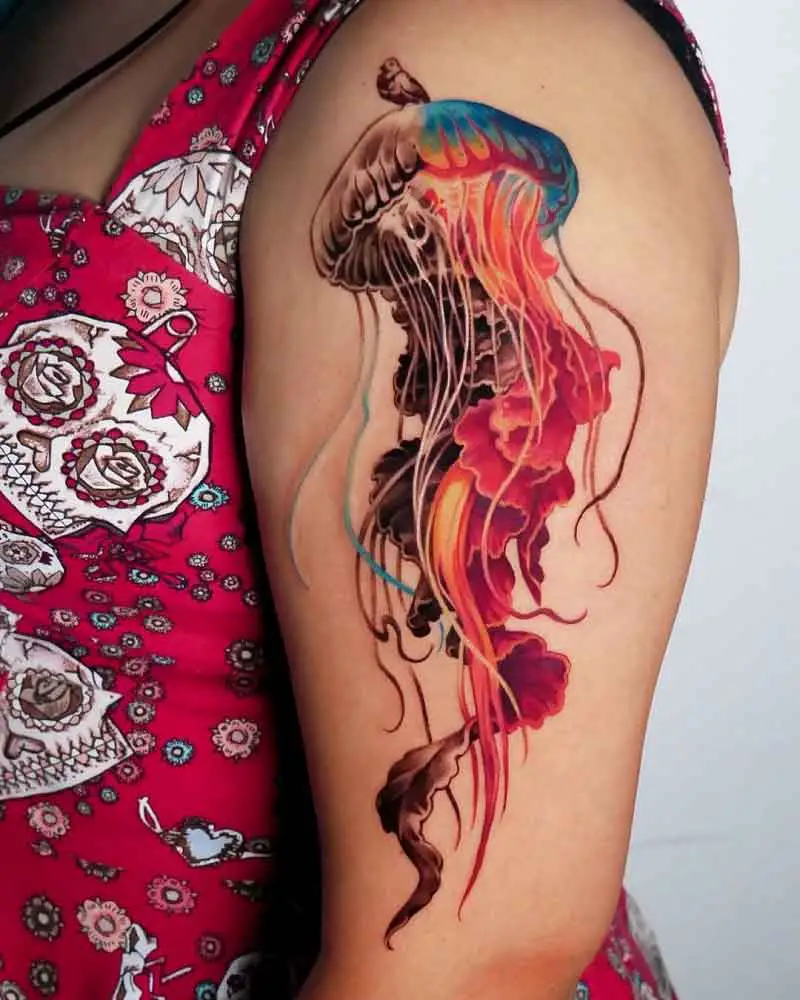 Jellyfish Shoulder Tattoo 2