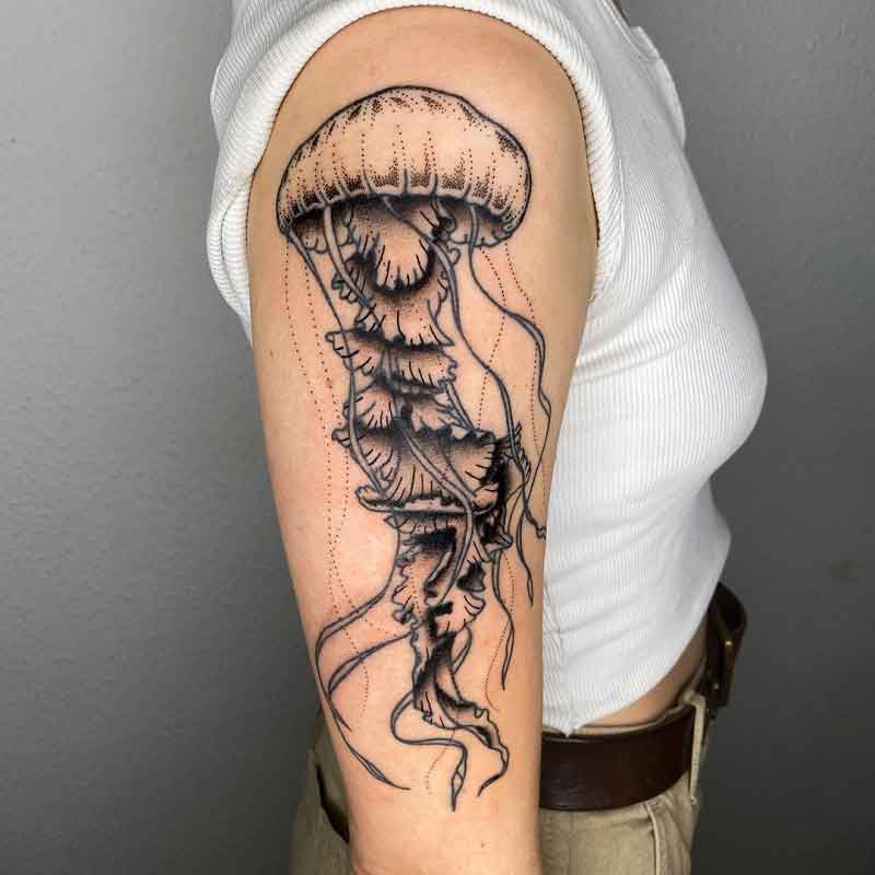 Jellyfish Shoulder Tattoo 3