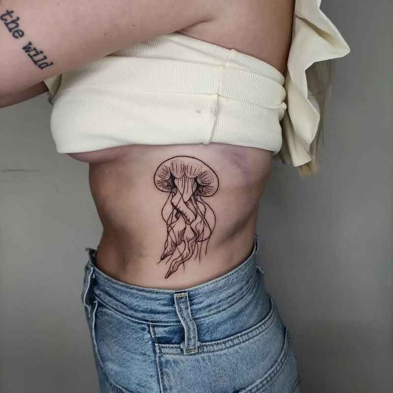 Jellyfish Side Tattoo 1