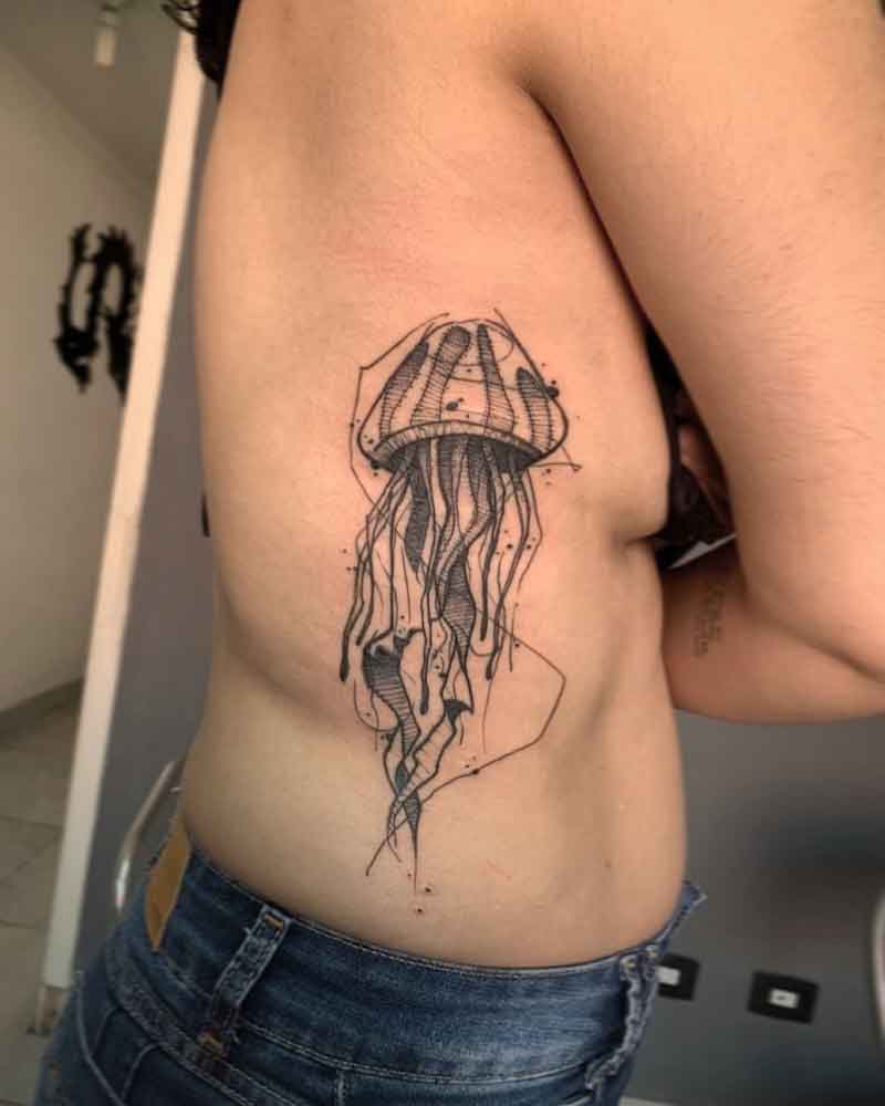 Jellyfish Side Tattoo 3