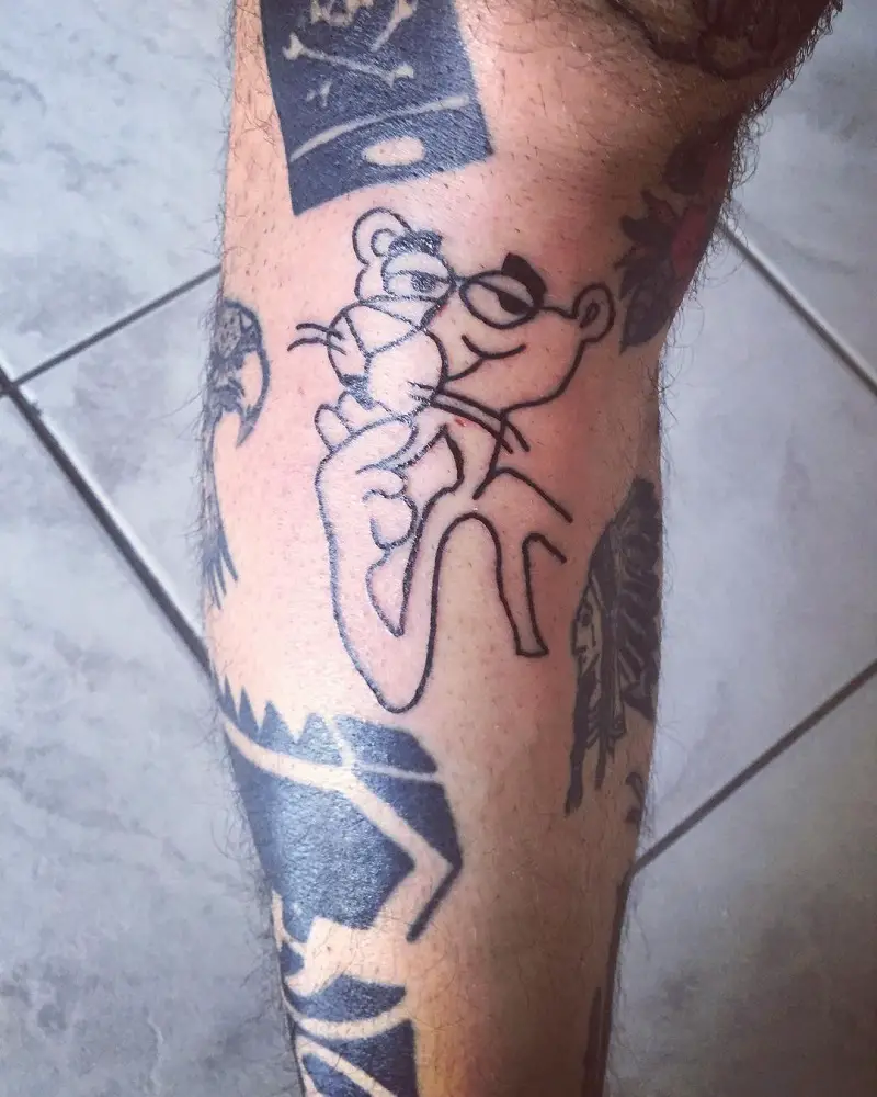 Pink Panther By Eva  Kingston Tattoo VIC Australia  rtattoos