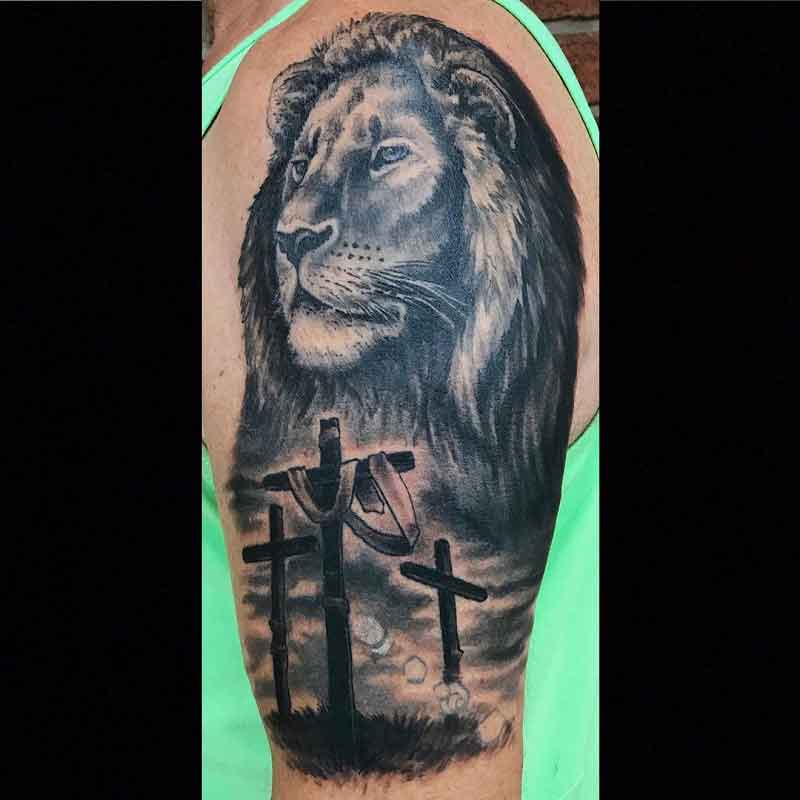 Lion Cover Up Tattoo 3