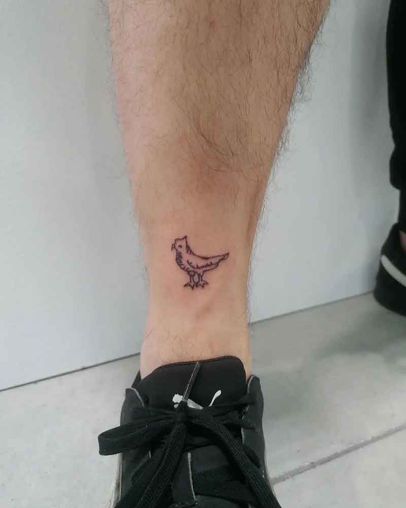 Minimalist Hawk Tattoo 2