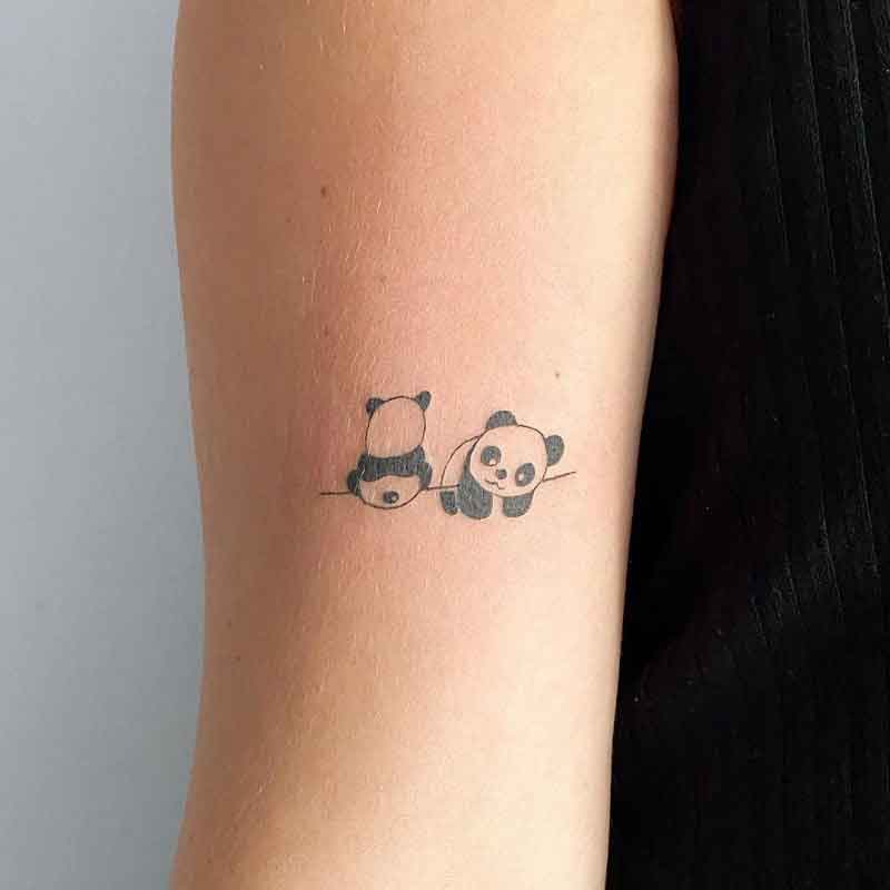 Minimalist Panda Tattoo 1