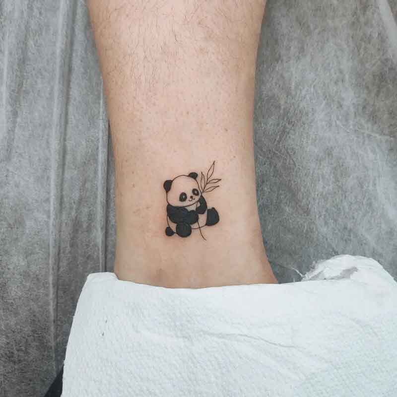 Minimalist Panda Tattoo 2