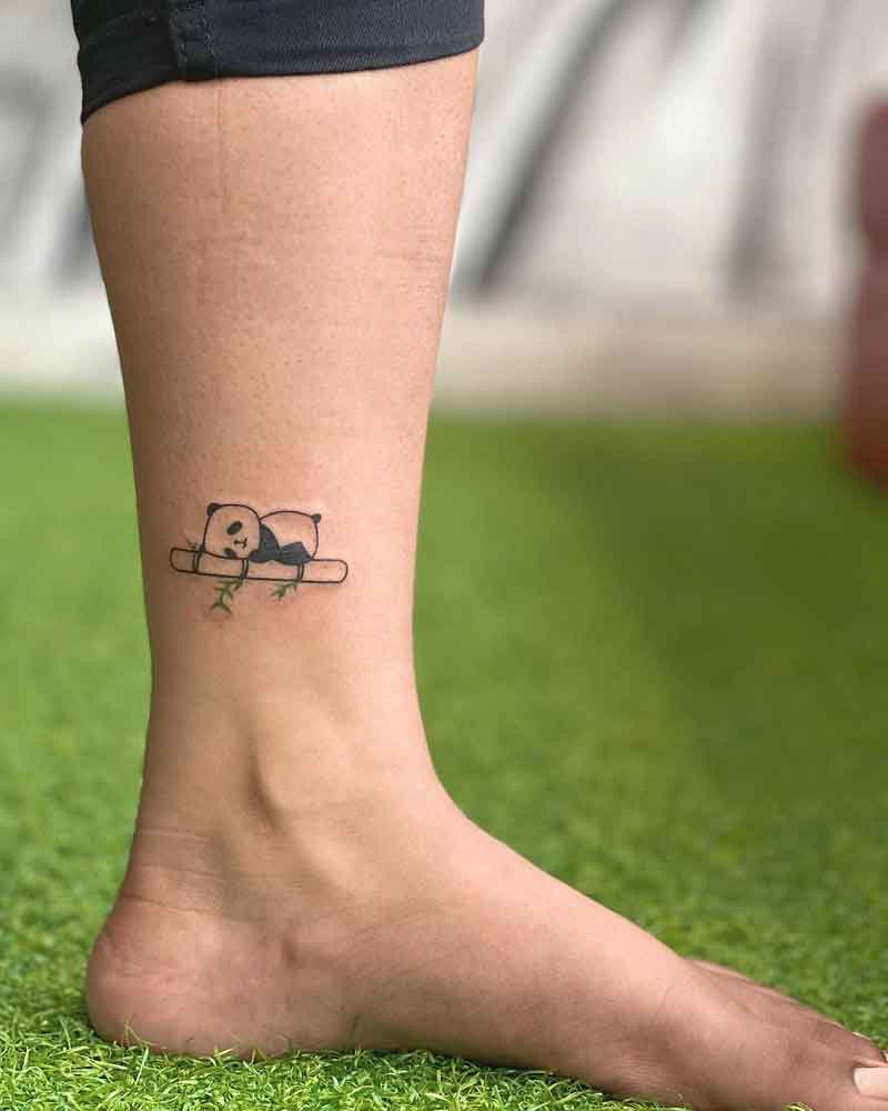 Minimalist Panda Tattoo 3