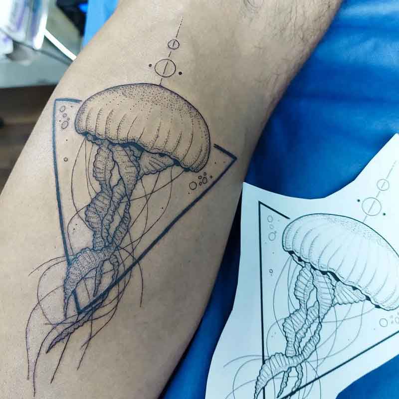 Moon Jellyfish Tattoo 1