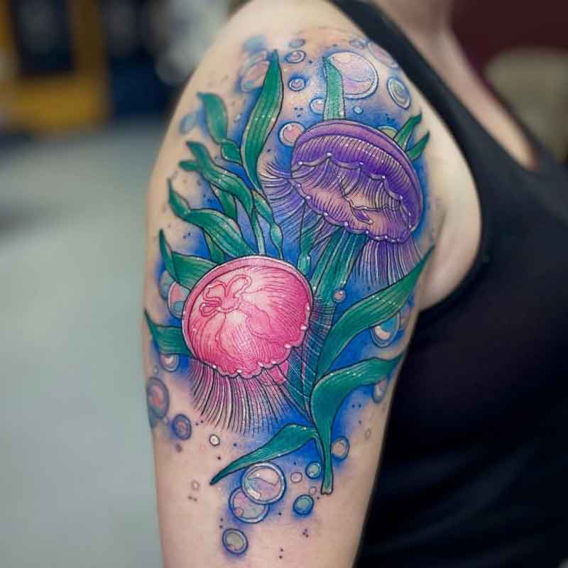 Moon Jellyfish Tattoo 3