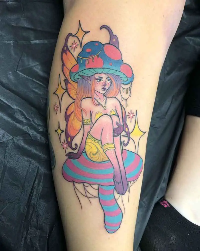 Mushroom Fairy Tattoo 1