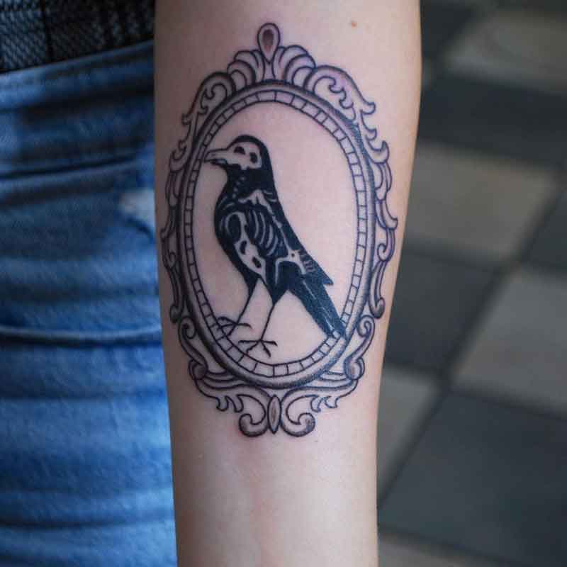 Negative Space Bird Tattoo 2