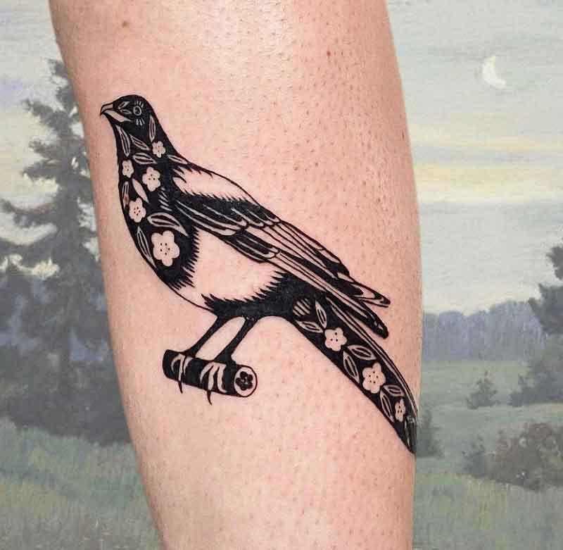 Negative Space Bird Tattoo 3