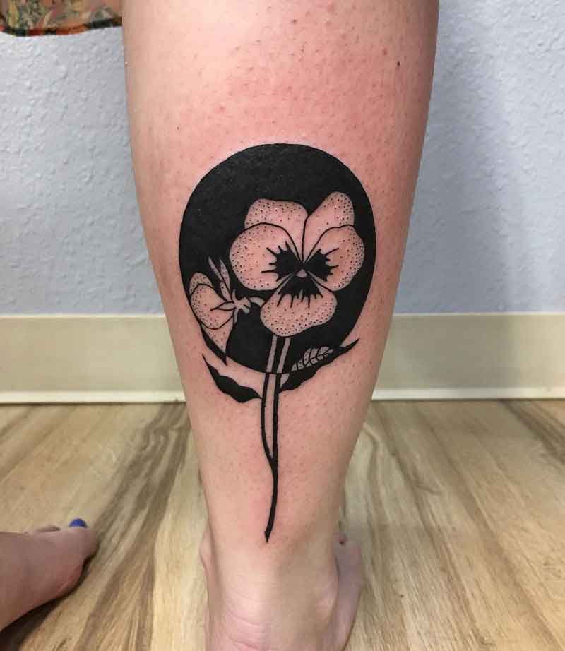 Negative Space Flower Tattoo 3