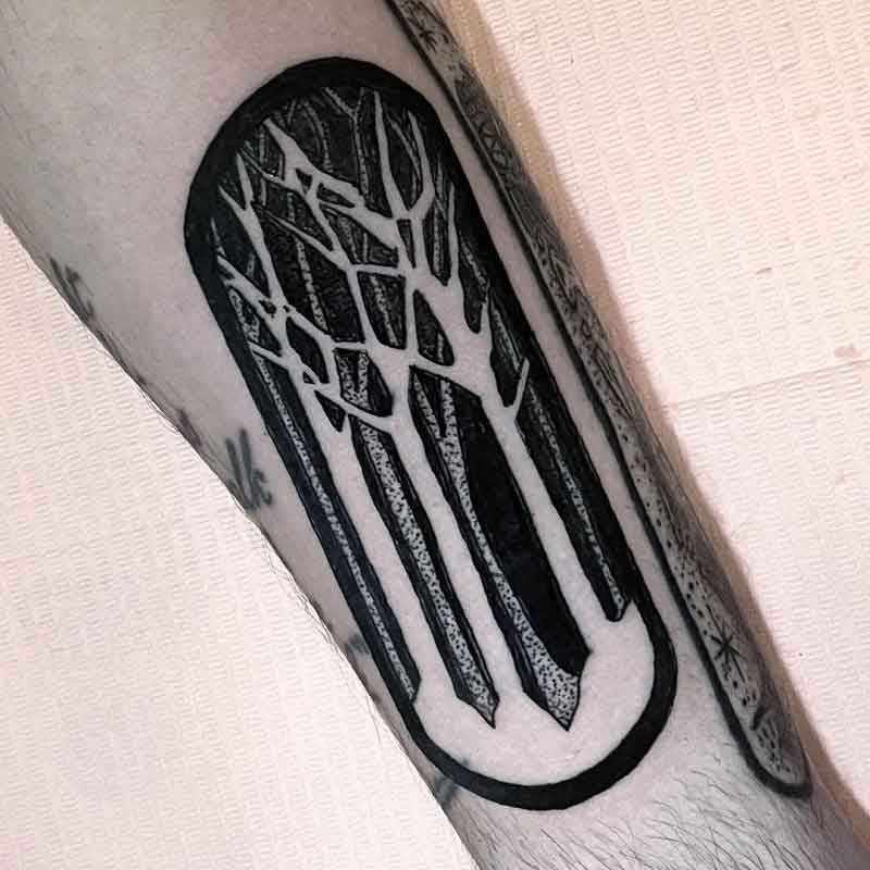 Negative Space Forest Tattoo 2