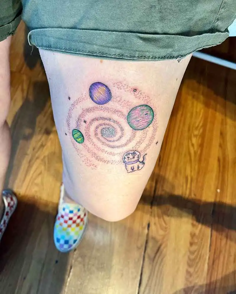 Negative Space Galaxy Tattoo 1