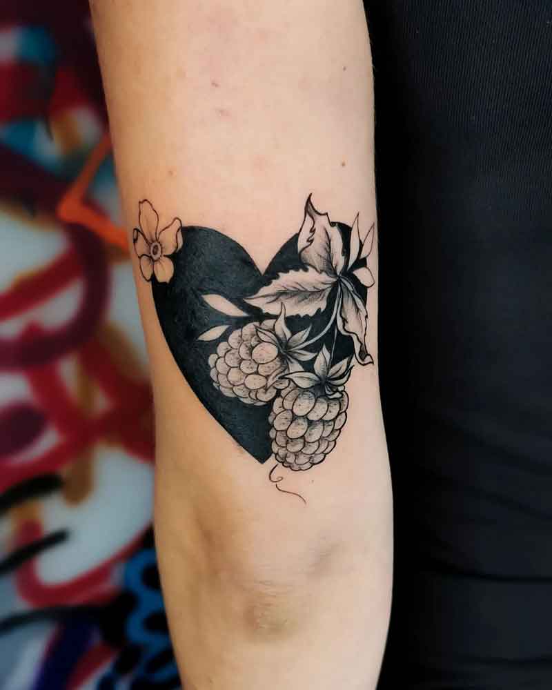 Negative Space Heart Tattoo 2