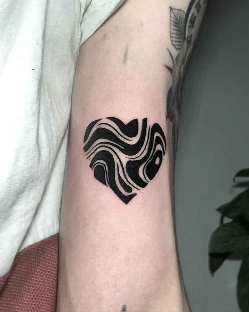 Negative Space Heart Tattoo 3