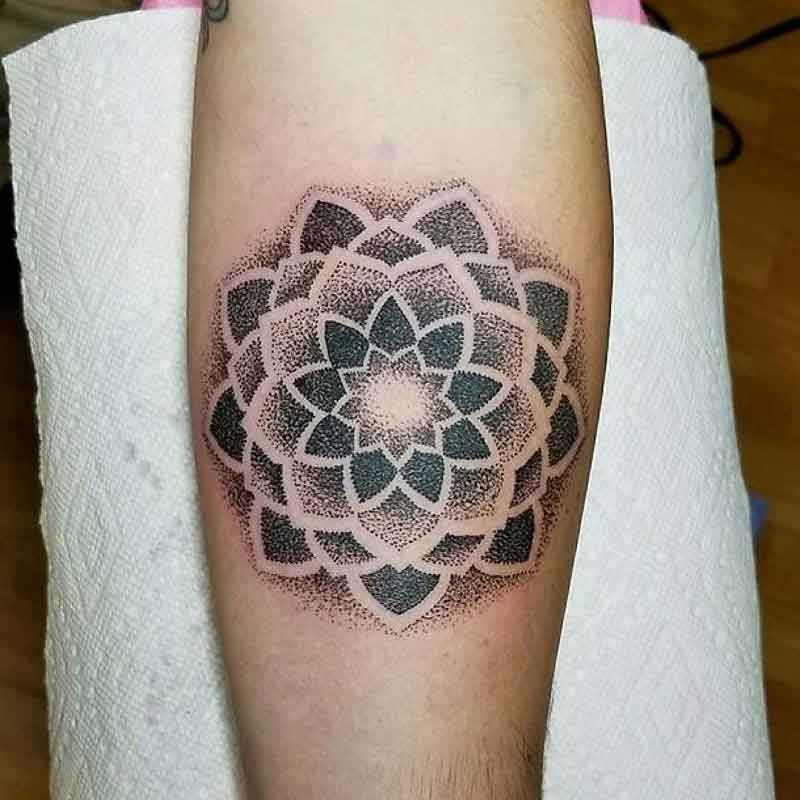 Negative Space Mandala Tattoo 3