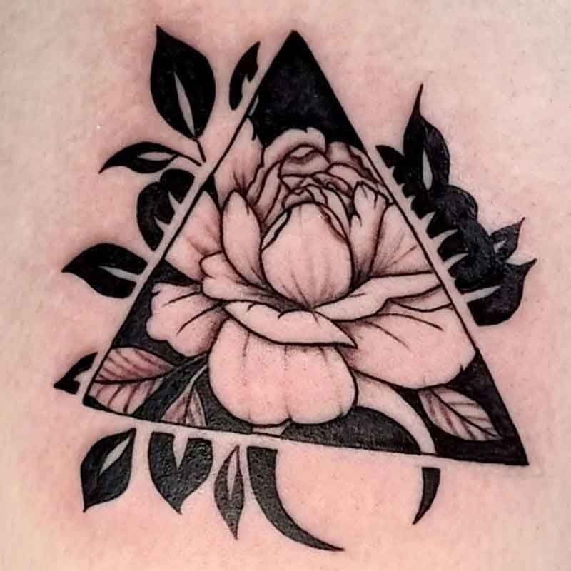 Negative Space Rose Tattoo 2