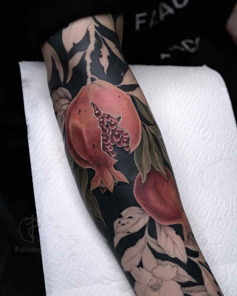 Negative Space Sleeve Tattoo 1