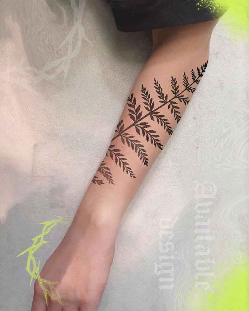 Negative Space Tree Tattoo 2