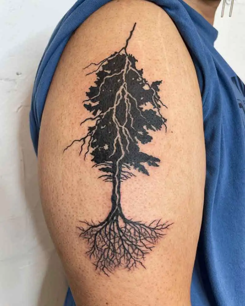 Negative Space Tree Tattoo 3