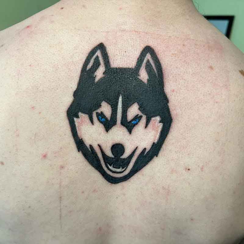 Negative Space Wolf Tattoo 3