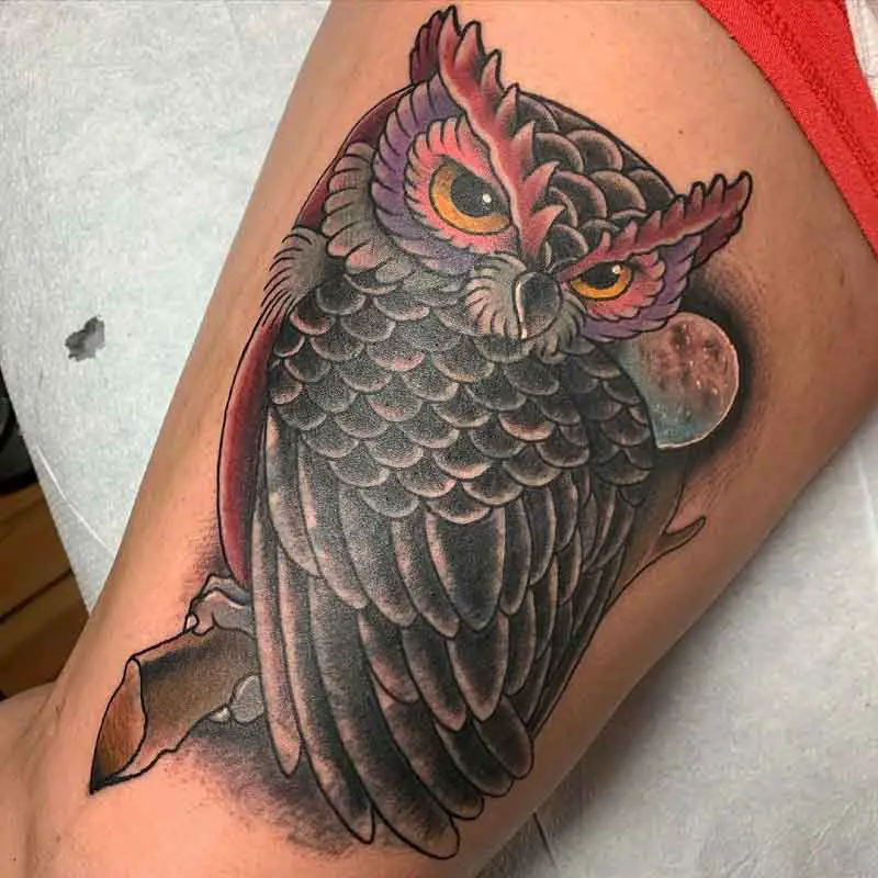 Owl Cover Up Tattoo 2