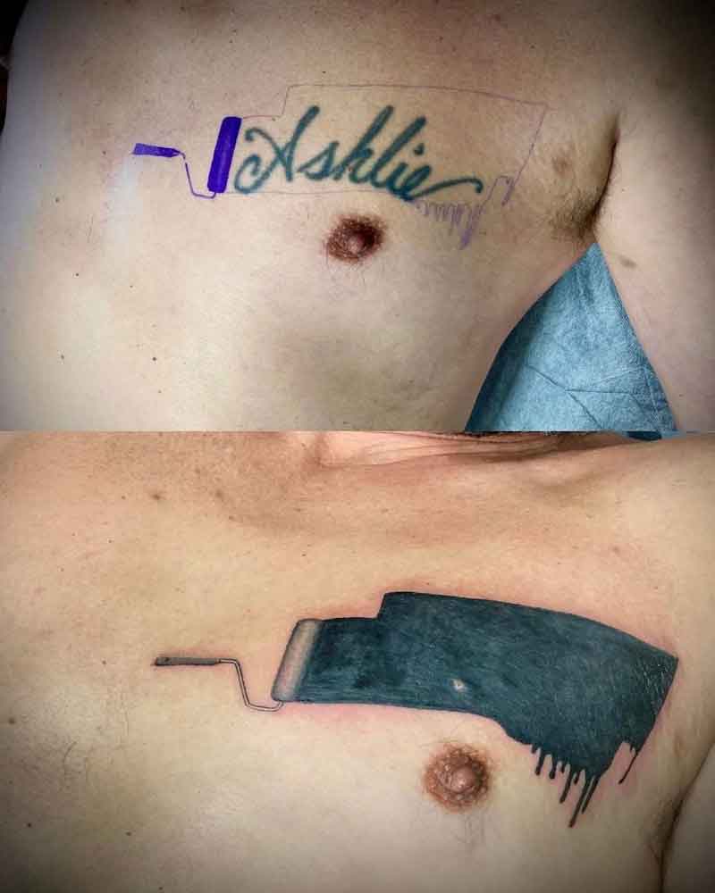 Paint Roller Cover Up Tattoo 1