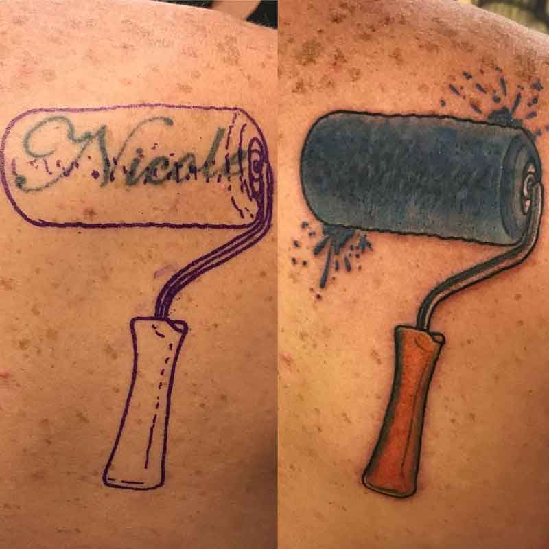 Paint Roller Cover Up Tattoo 2