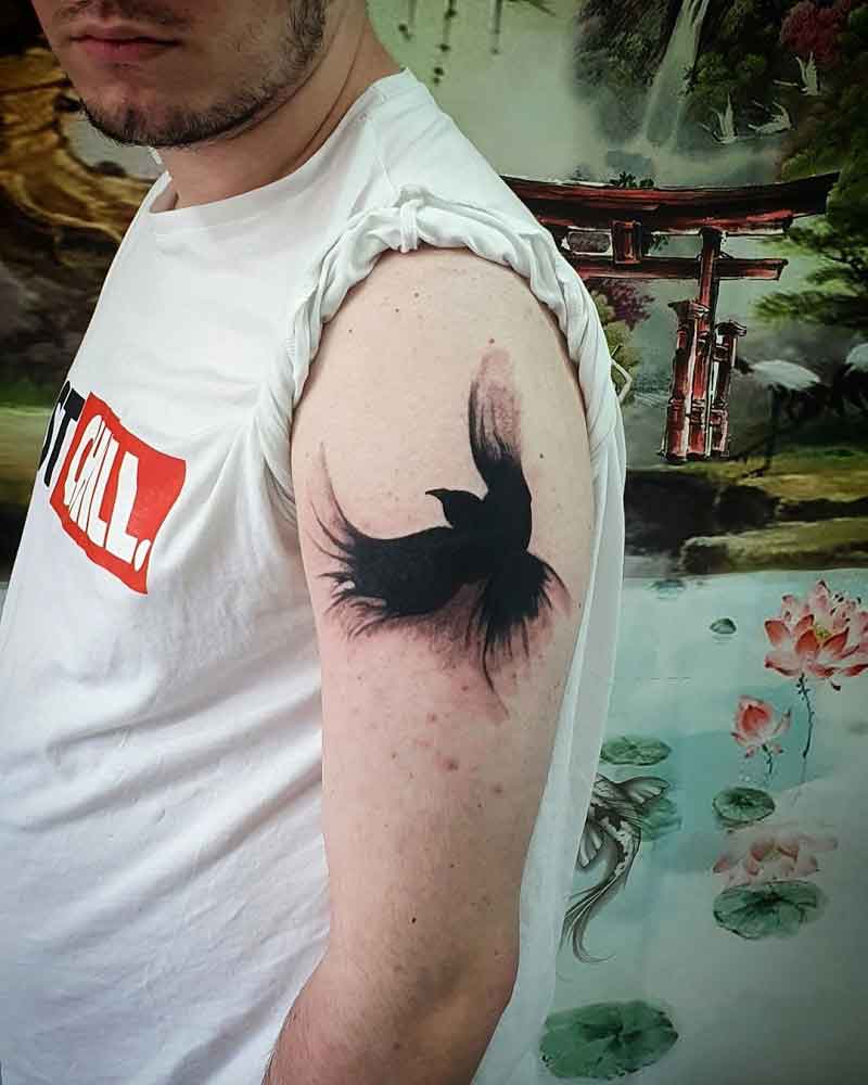 Raven Cover Up Tattoo 1