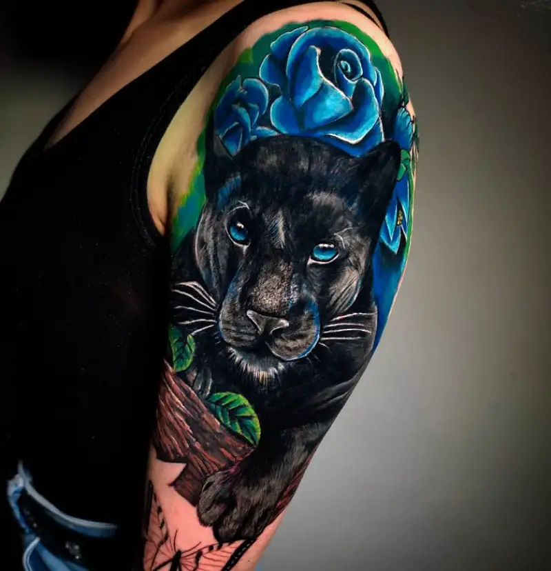 panther eyes tattoo