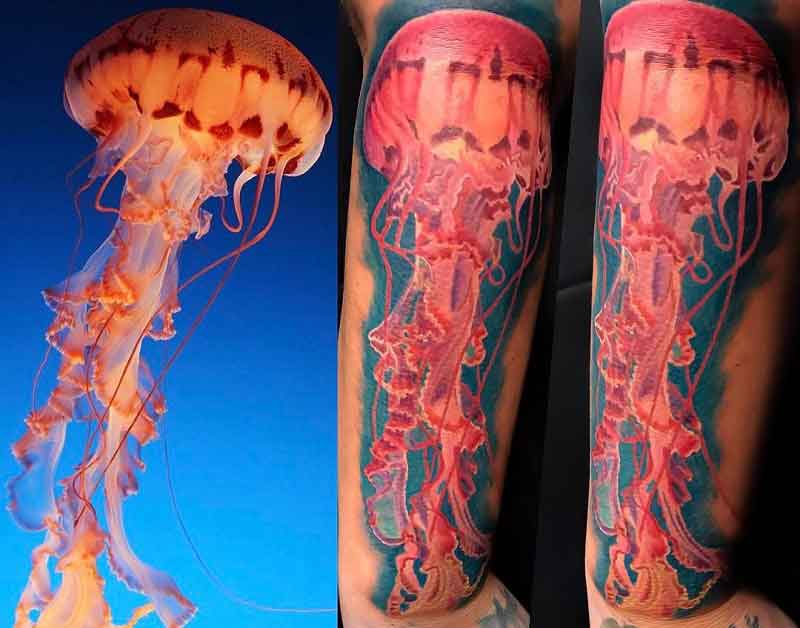 Realistic Jellyfish Tattoo 1