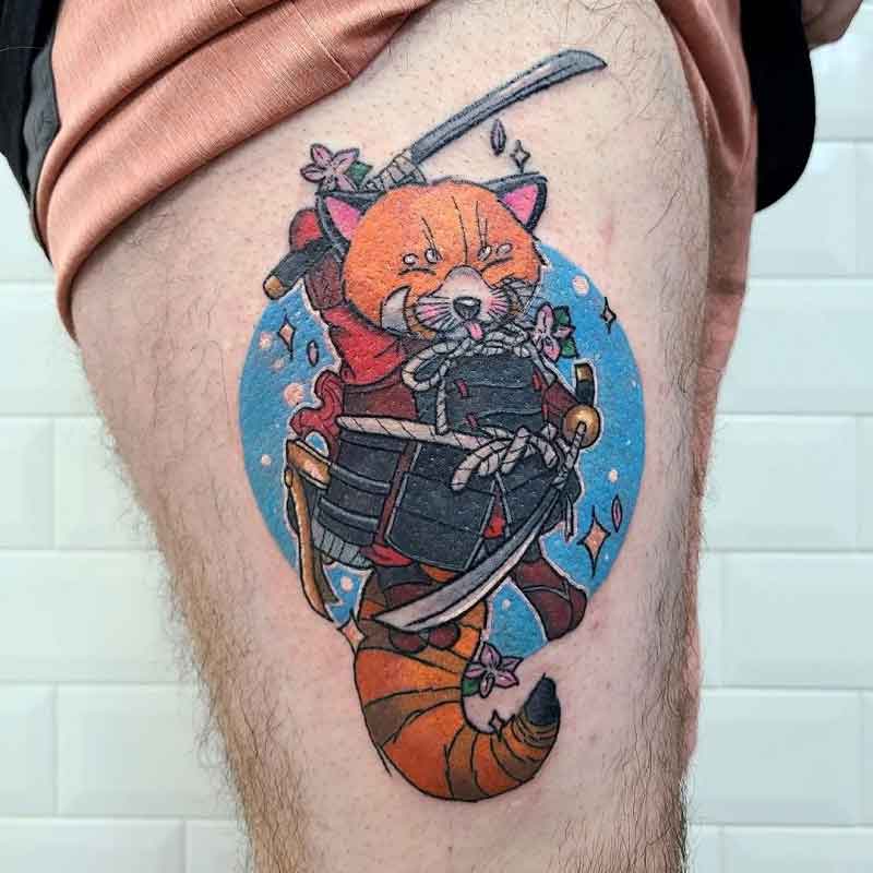 Samurai Panda Tattoo 1