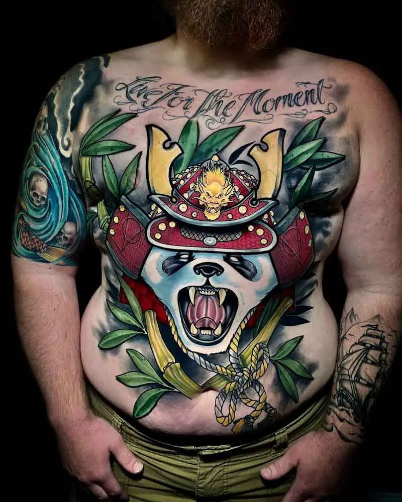 Samurai Panda Tattoo 2