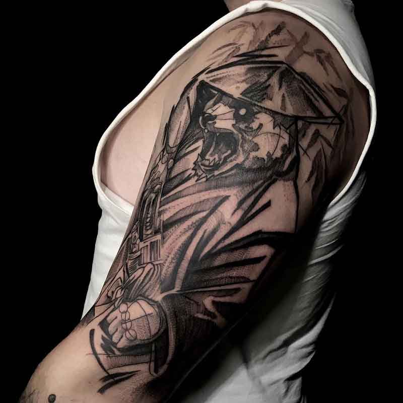 Samurai Panda Tattoo 3