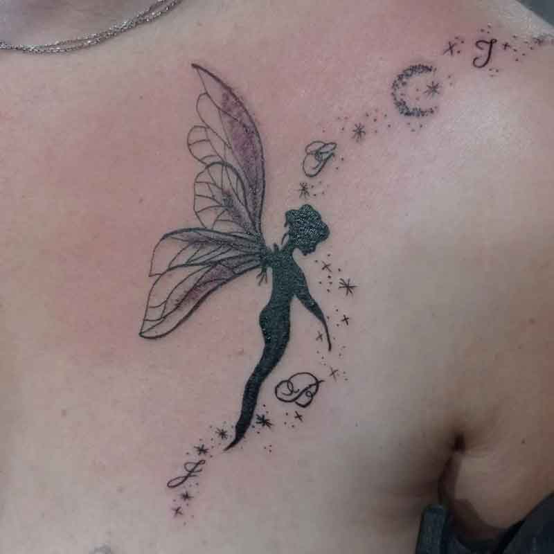 Silhouette Fairy Tattoo 3