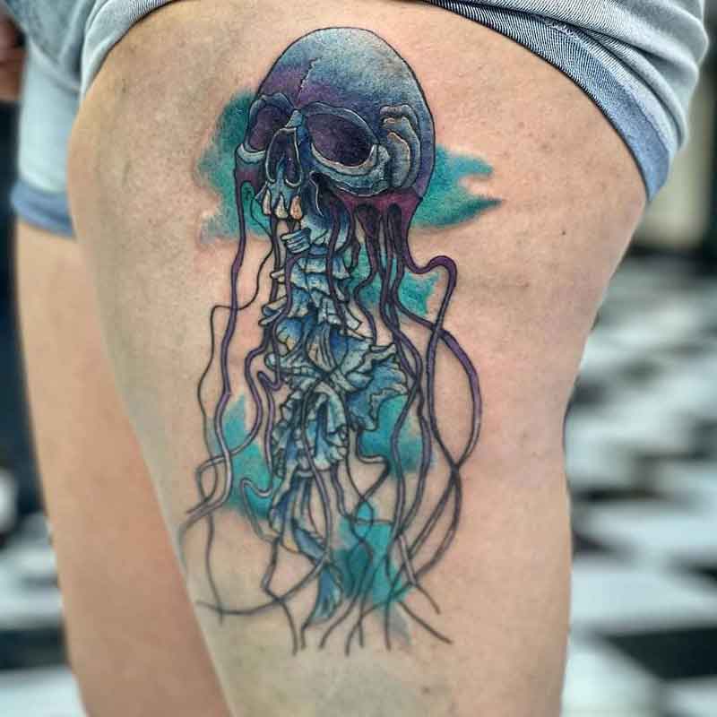Skull Jellyfish Tattoo 3
