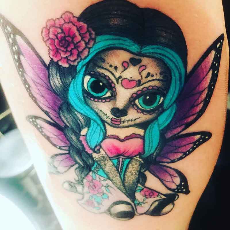 Sugar Skull Fairy Tattoo 3