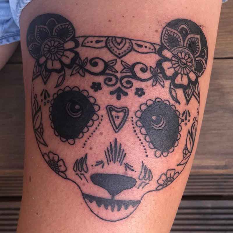 Sugar Skull Panda Tattoo 1