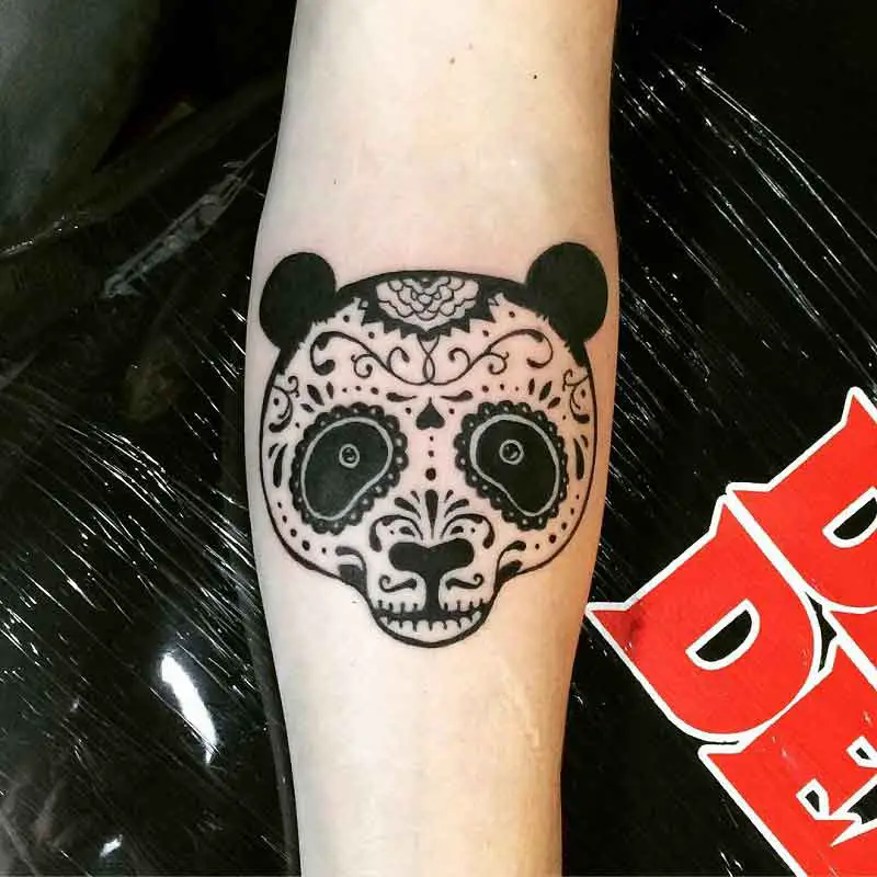 Sugar Skull Panda Tattoo 2