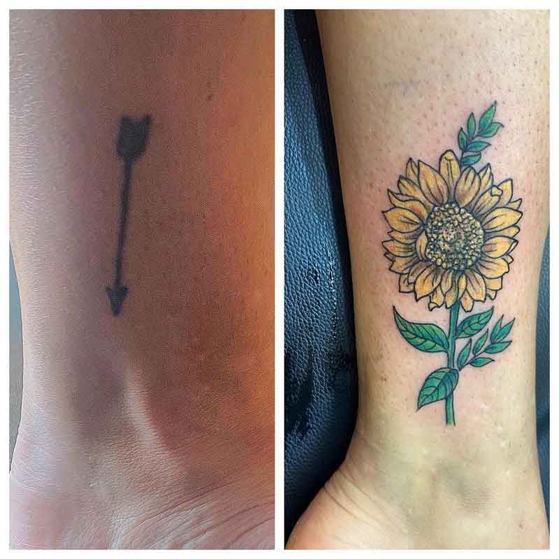 Sunflower Cover Up Tattoo 2