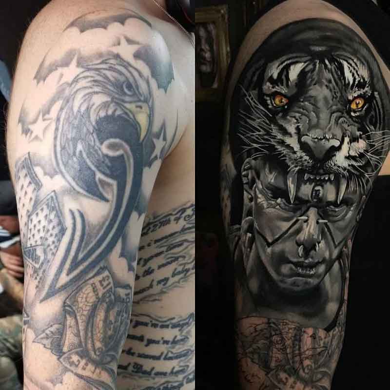 Tiger Cover Up Tattoo 1