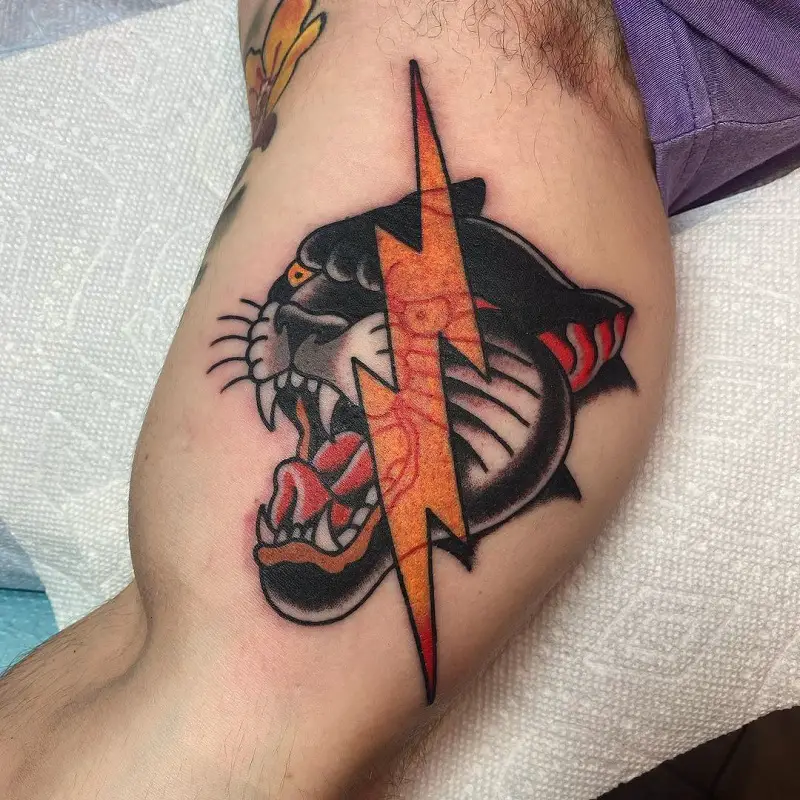 Traditional Panther Tattoo 1