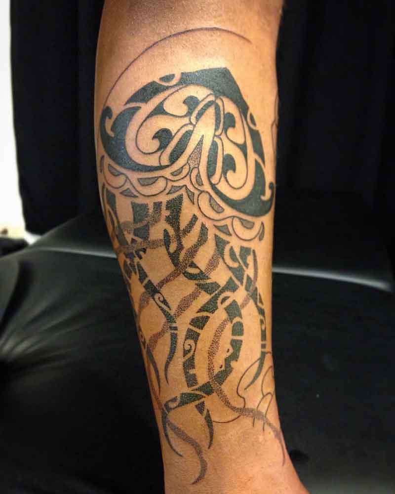 Tribal Jellyfish Tattoo 1