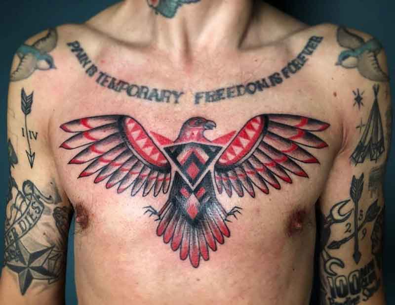 Tribal Red Tailed Hawk Tattoo 2