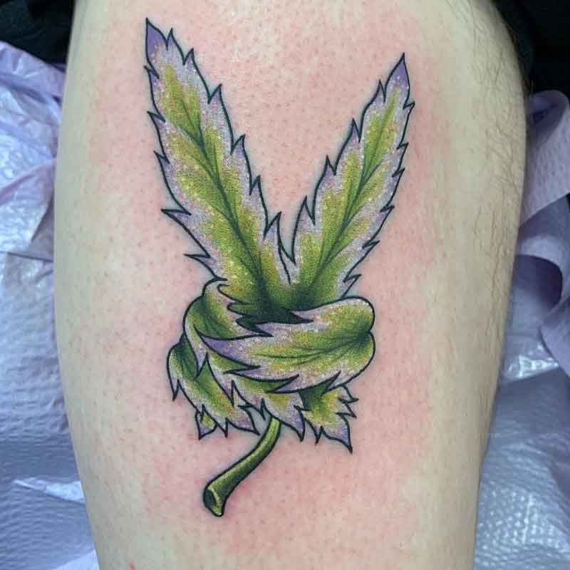 Weed Peace Tattoo 2