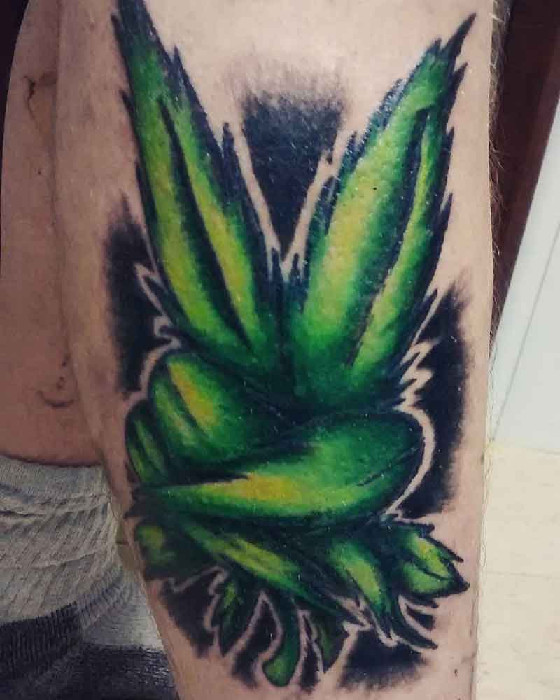 Weed Peace Tattoo 3