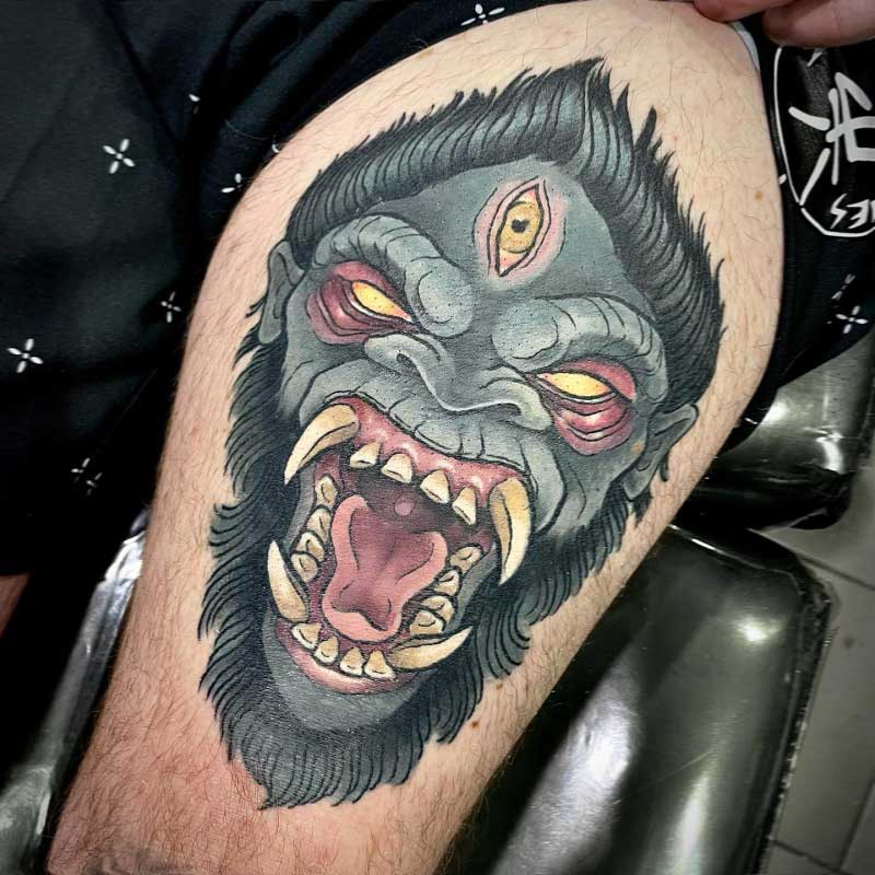 aggressive-gorilla-tattoo-1