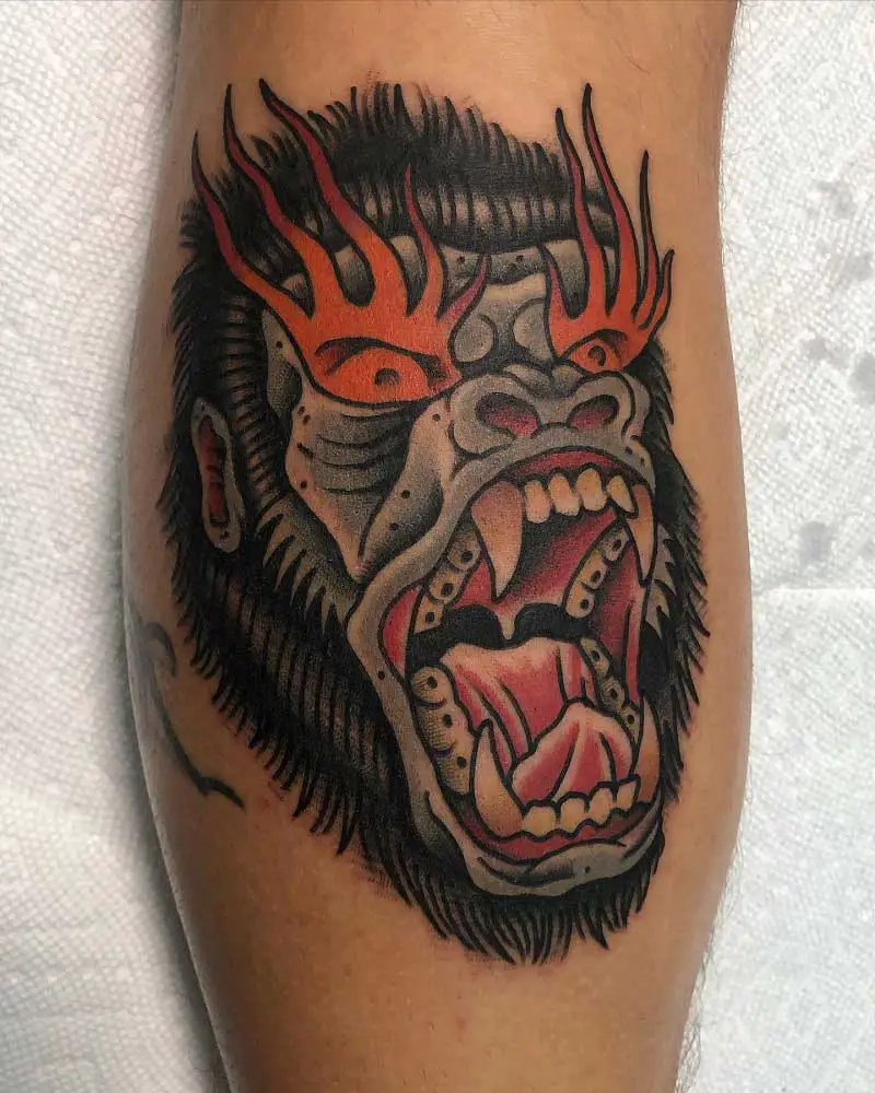 aggressive-gorilla-tattoo-2