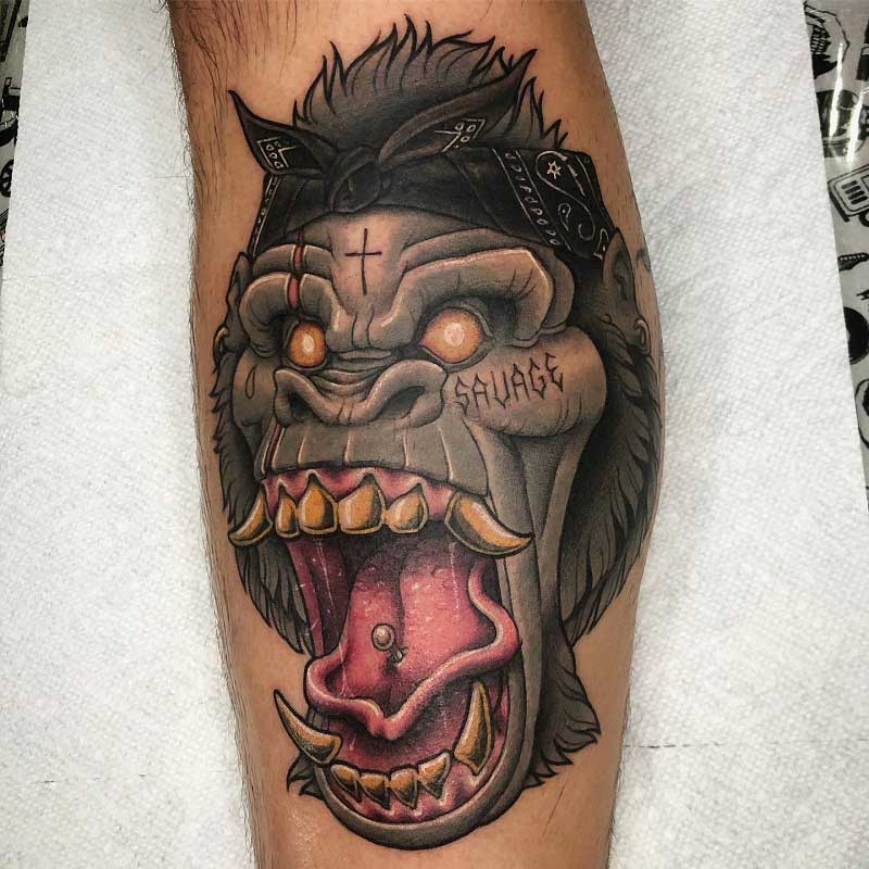 angry-silverback-gorilla-tattoo-1